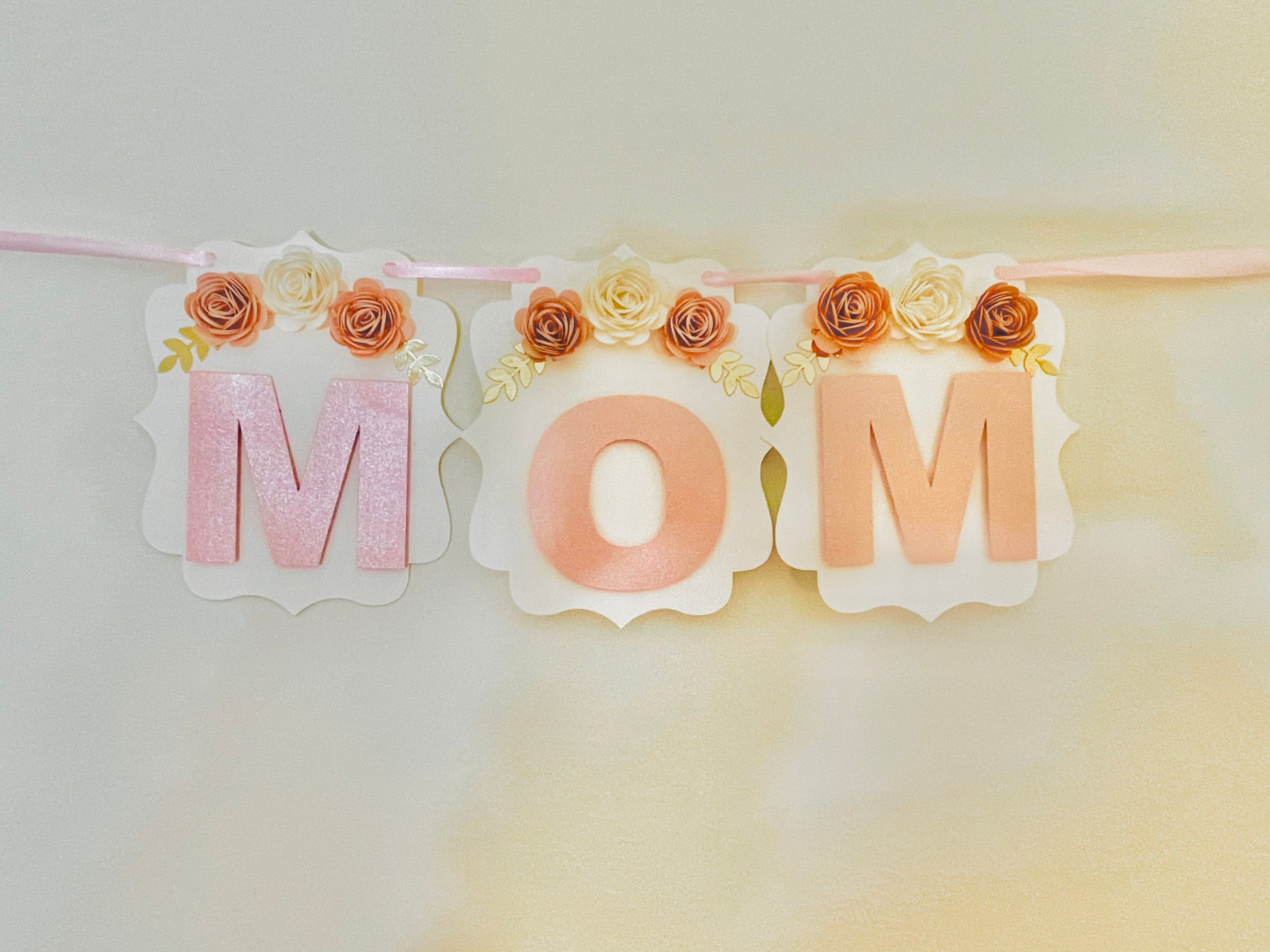 Best Mom Ever Banner Floral Banner Mothers Day Banner Happy Etsy