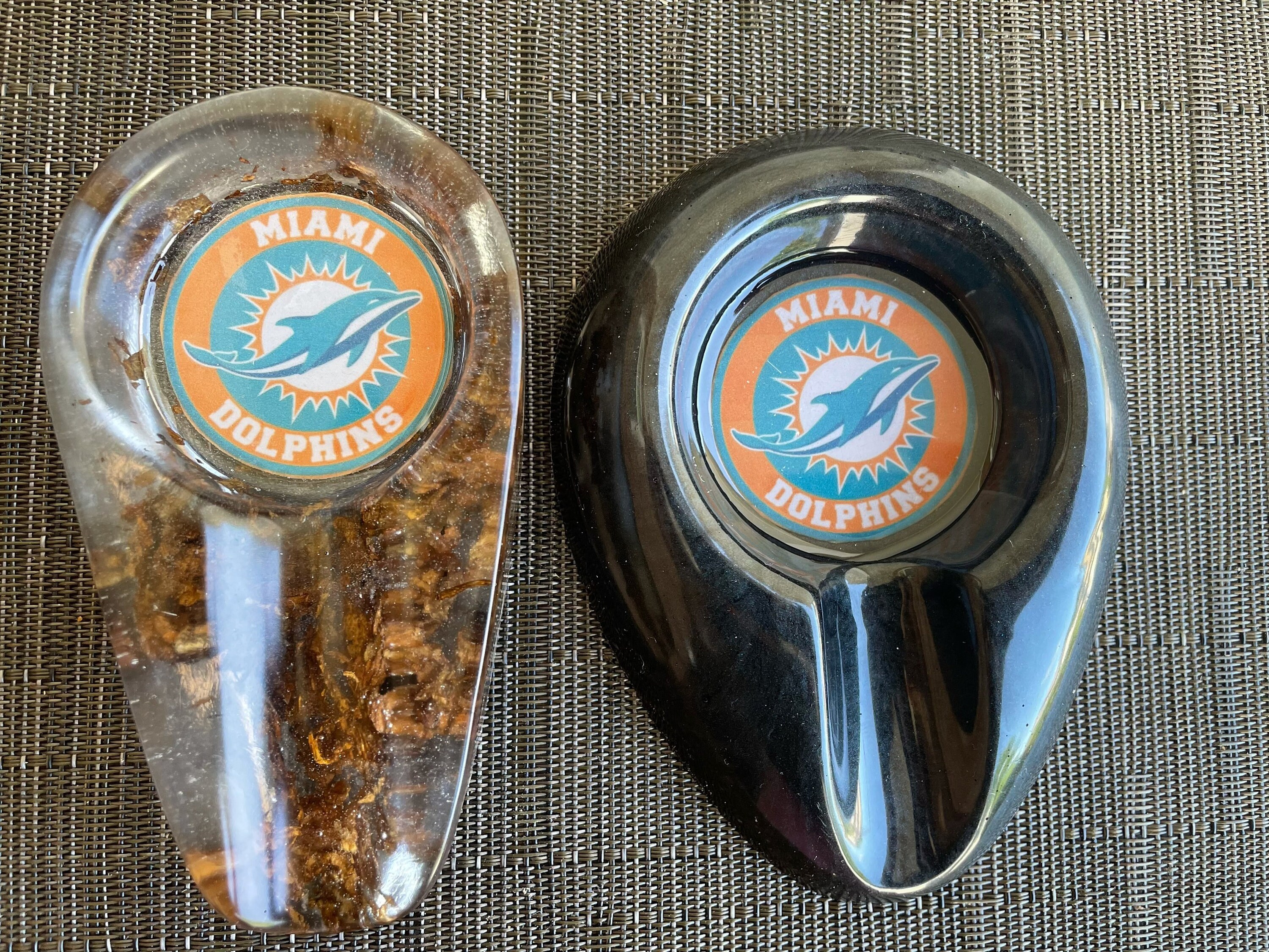 Epoxy Resin Miami Dolphins Ashtray Set of 2 Etsy
