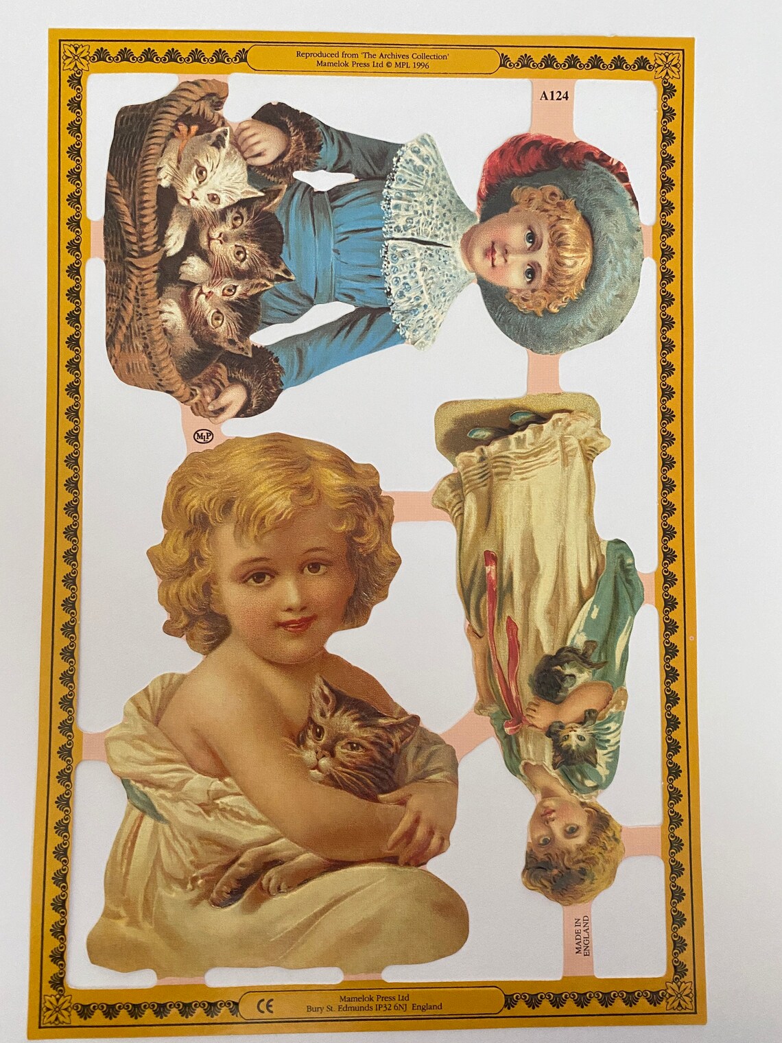 Vintage Victorian embossed diecuts made in England Etsy