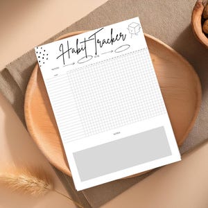 Editable And Downloadable Habit Tracker - Printable Daily And Monthly Habit Tracker, Personal Development Planner , Routine Tracker, Planner