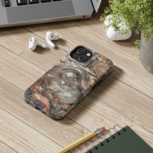 Wood Burl Photo Tough iPhone Cases, Cool juniper nature picture, gift for men, women, dad, iPhone 15, 14, 13, 12, 11, X, 8, 7, Pro, Max, SE