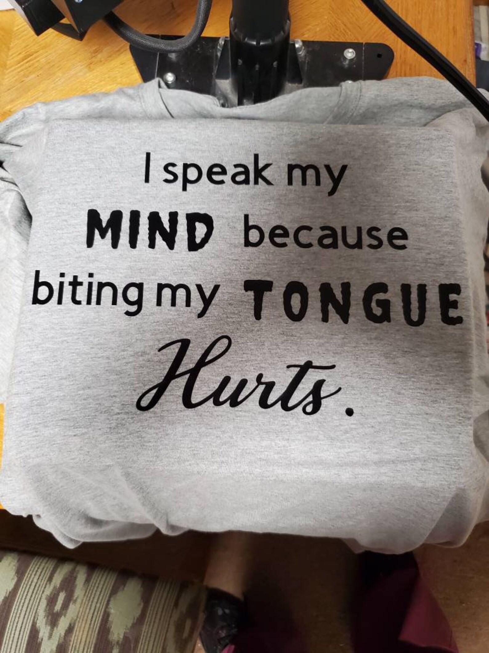 I Speak My Mind Because Biting My Tongue Hurts Funny Shirt Etsy
