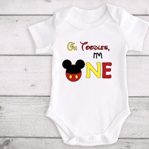 First birthday, Oh Toodles, I&#39;m One, mickey inspired onsie, mickey mouse inspired first birthday image, first birthday svg,  1st bday image