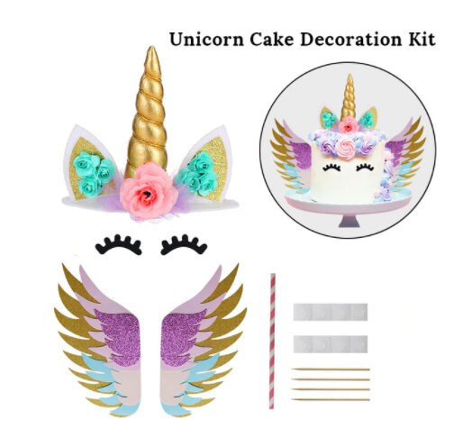 unicorn cake topper etsy