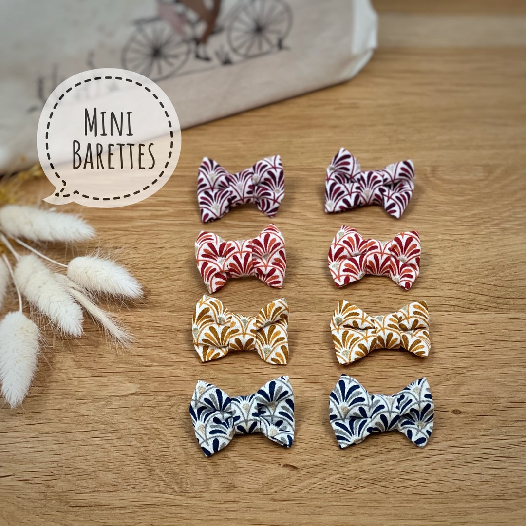 Set of 2 Mini Bow Barrettes - Etsy Australia