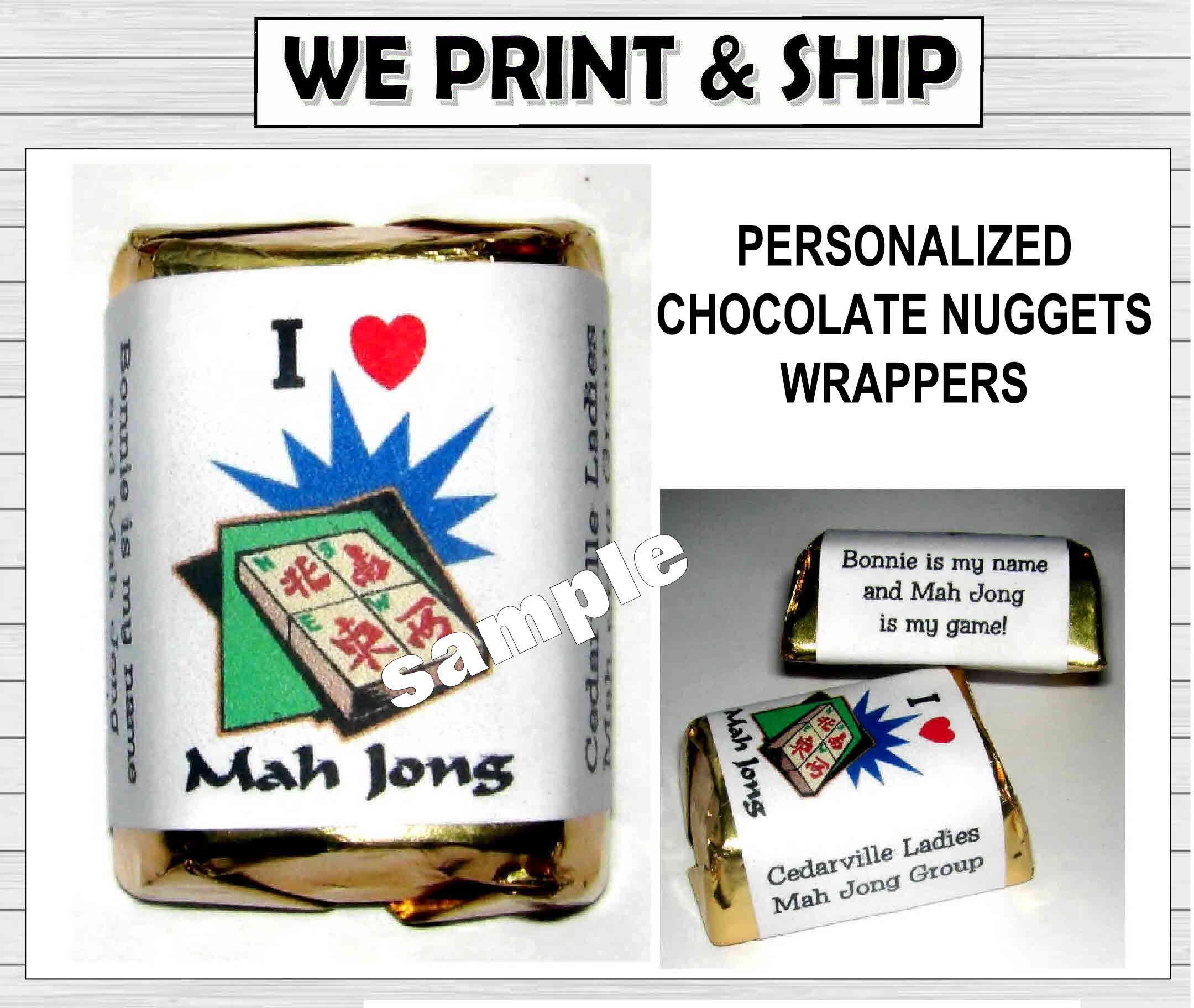 60 Dinosaur Birthday Candy Wrappers - Personalized Favor Labels (Candy NOT Included)