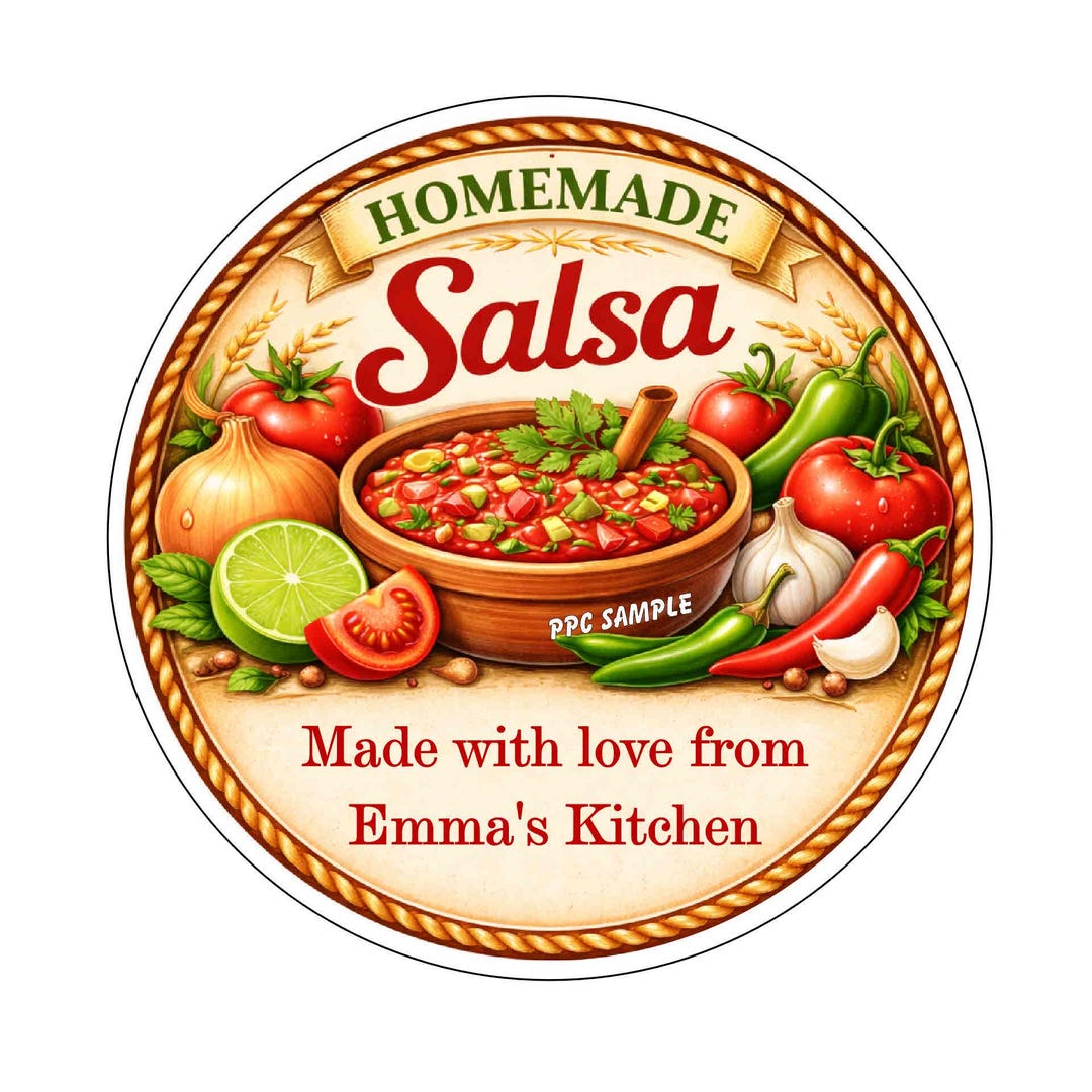 Personalized SALSA CANNING Labels for Mason Jars Ball Jars - Etsy