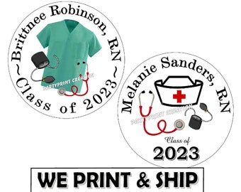 NURSE Graduation Party Favors Stickers Labels for your party favors