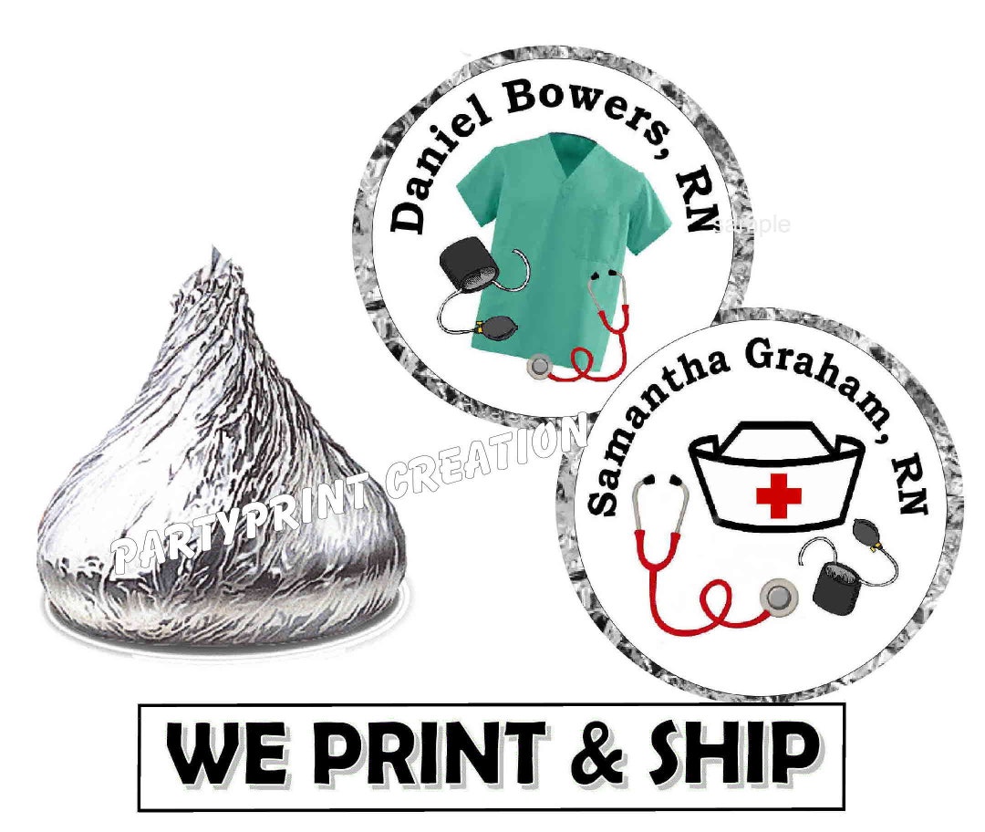 252 PCS Personalized Graduation Candy Stickers - Custom Name & Year Labels For Hershey's Kisses, Grad Party Favors - View #6