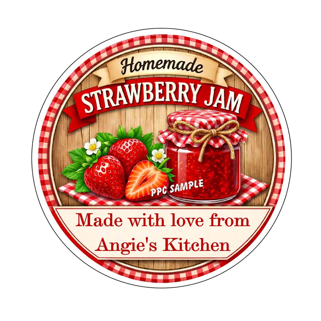 Personalized STRAWBERRY JAM CANNING Labels for Mason Jars Ball Jars - Etsy
