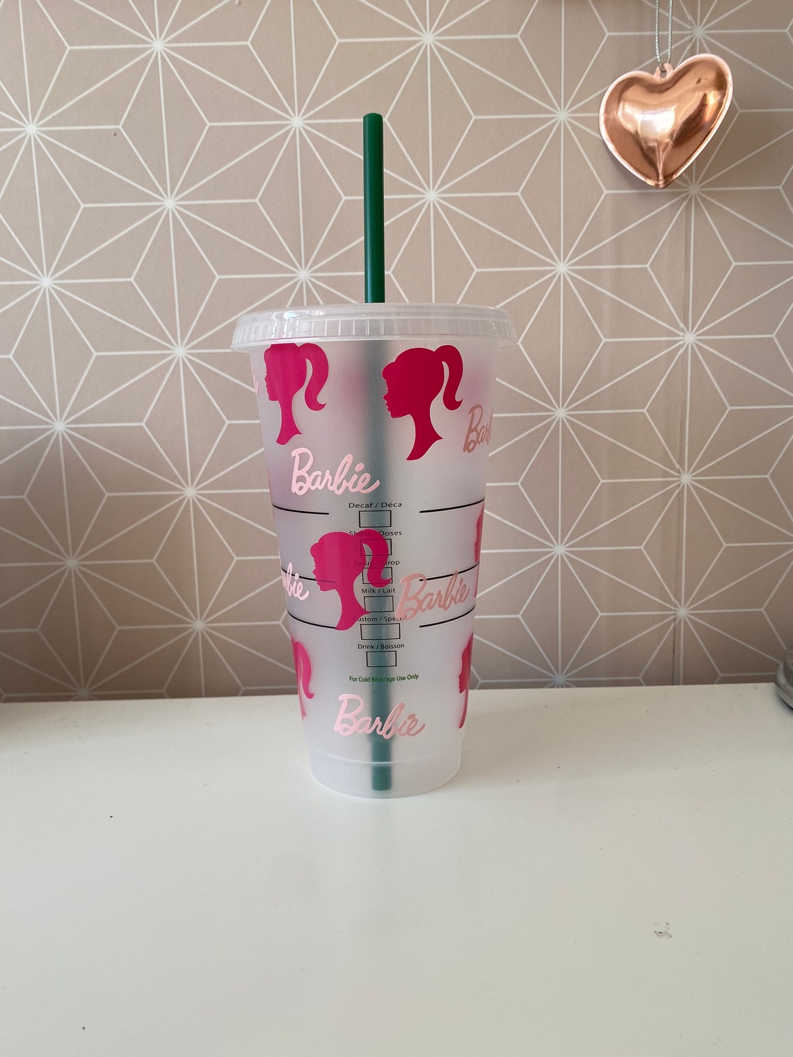 BARBIE Starbucks Reusable Cold Cup - Etsy