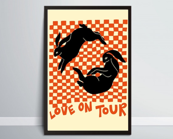 Harry Styles Love on Tour Rabbits One Direction Merch Poster Print