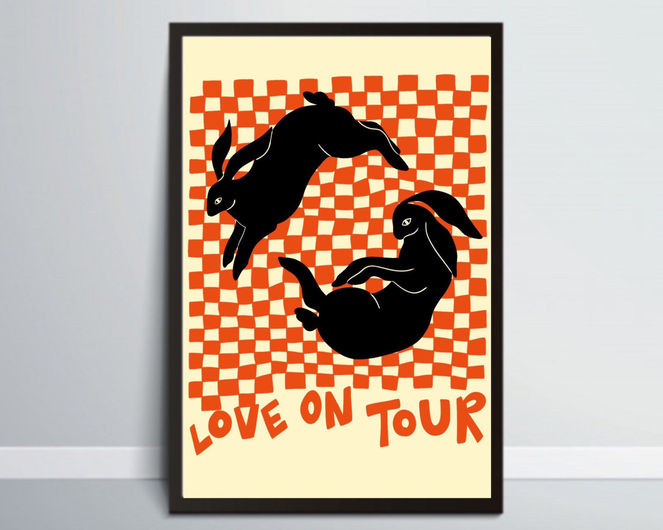 ハリースタイルズ　ポスター Harry Styles Love on Tour Rabbits One Direction Merch Poster Print
