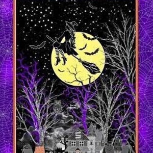 All Hallow&#39;s Eve Quilting or Banner Panel is 24 In Wide by 44 In Tall by Benartex Designs