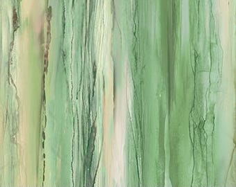 Texture fluide dans plusieurs nuances de vert avec brun et ivoire DP28447-74 par Edwards et Samara de Northcott.  Vendu par 1/2 mètre