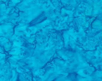 Batik en coton bleu électrique 44 po. de large vendu en 1/2 vg