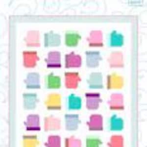 May include: A framed art print featuring a grid of colorful mittens in various shades of pink, blue, green, and purple. The text "Mitten Smitten" is at the top. The artwork is set against a white background with a decorative border.