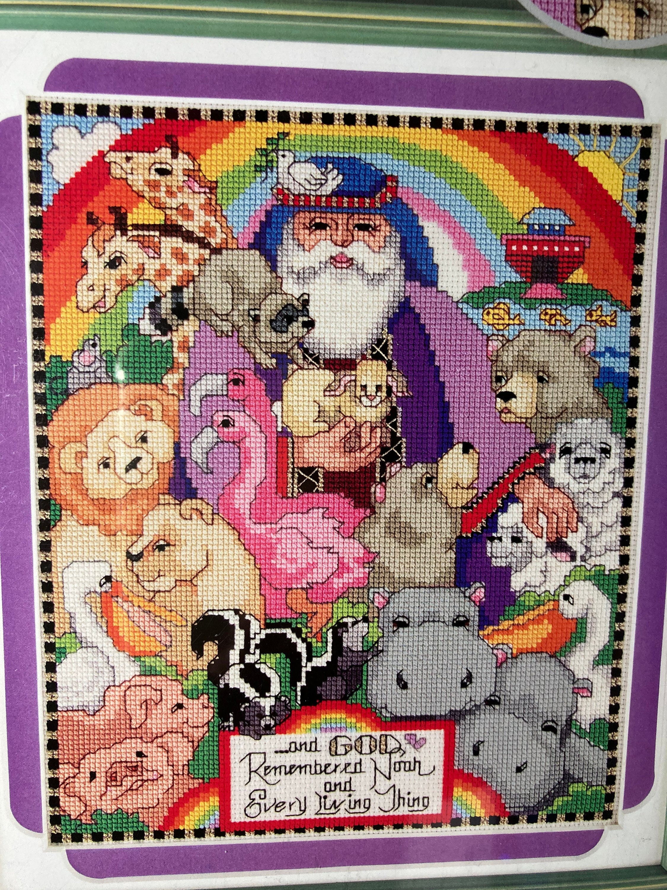 Noah and Animals Counted Cross Stitch Kit and God Remembered - Etsy Noah and Animals Counted Cross Stitch Kit and God Remembered - Etsy