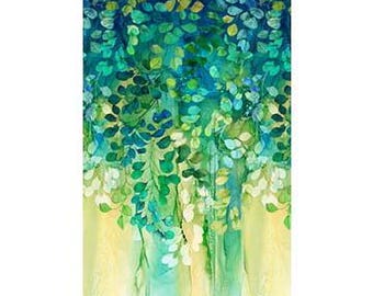 TROUVER RARE - Feuilles tombant en cascade dans la lumière du matin DP25283-44 de Northcott Vendu par pièce 21 x 44 po