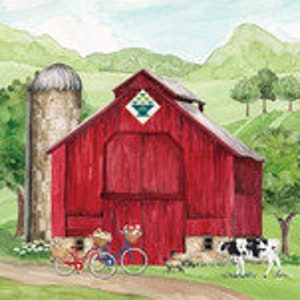 Spring Barn Quilting Panel is 36" by 43" by Tara Reed of Riley Blake Designs