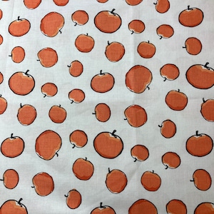Peaches on White Sold in Half Yard Increments or Continuous Cut Longer Pieces from James and the Giant Peach Story by Roald Dahl
