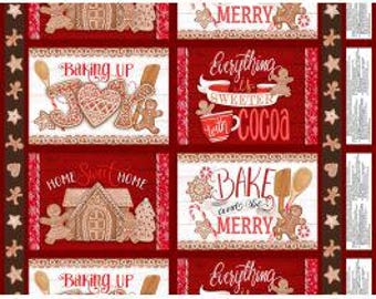 Panneau : les sets de table Baking Up Joy consistent en 4 blocs de 11 x 17 po.