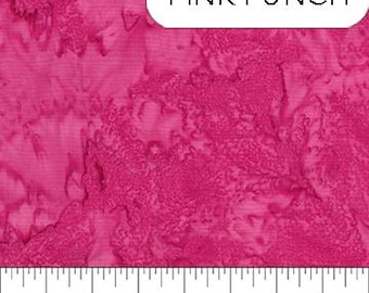 Batik en coton rose perforant Whirlpool de Banyan Batiks vendu 1/2 m