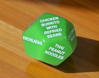 Custom Dice, D12 Food Dice, Personalized Gift, Engraced Dice,