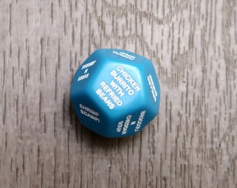 Custom Food Dice D12, Foodie, Movie, Activity, DnD, Date Night, Birthday/Anniversary, Personalized Gift, Mother&#39;s Day