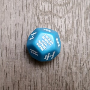 Custom Food Dice D12, Foodie, Movie, Activity, DnD, Date Night, Birthday/Anniversary, Personalized Gift, Mother's Day