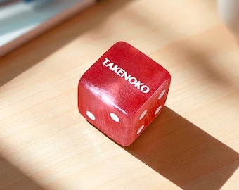 Custom Logo D6 Dice (22mm), Engrave on all 6 faces, Personalized Corporate Gift with QR Code or Icebreaker Questionaire