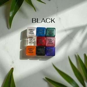 Custom Dice, Large 22mm Activity Dice: Personalized D6, Engrave on all 6 faces, Date Night Classic Black