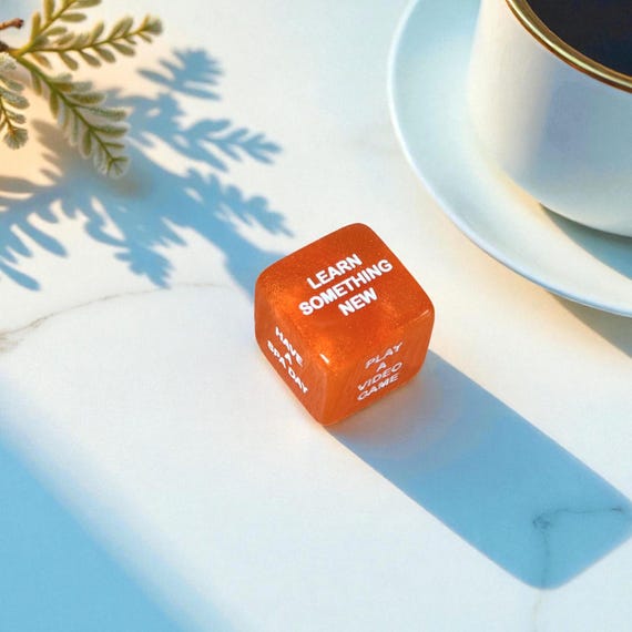 Custom Dice, Large 22mm Activity Dice: Personalized D6, Engrave on all 6 faces, Date Night