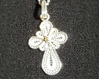 Antique Edwardian Era Silver Ethiopian Coptic Cross