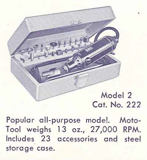 Vintage Dremel Moto Tool Model 2 Bakelite Boxed With Tools Accessories  Works