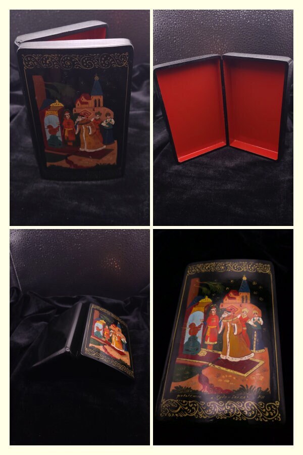 洋書 Russian Lacquered Miniatures Vintage Russian Lacquer Box, Miniature Hand Painted Box