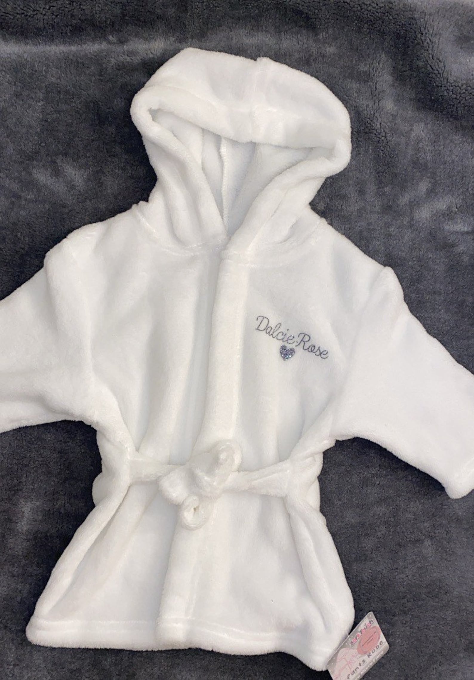 Personalised baby / kids super soft white dressing gown ages Etsy
