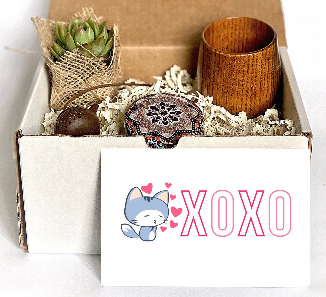 XOXO gift box Hugs and kisses gift box Tea set box Etsy
