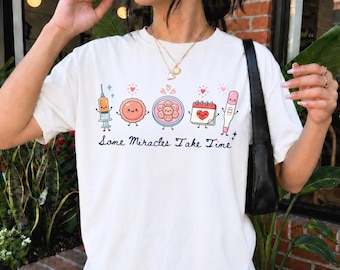 IVF Shirt, Some Miracles Take Time IVF Journey Tee, IVF Transfer Day Shirt, Ivf Support Gift, ivf Pregnancy Announcement, Ivf Gifts