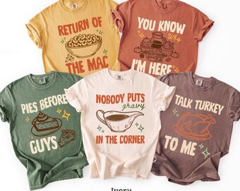Thanksgiving Funny Matching Shirts, Family Thanksgiving Shirt, Friendsgiving Shirts, Thanksgiving Sayings TShirts, Thanksgiving Group Tees