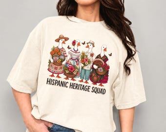 Hispanic Heritage Squad Goose Shirt, Hispanic heritage month Shirt Hispanic Culture T-shirt, Bilingual Teacher Gift, Spanish Teacher Shirt