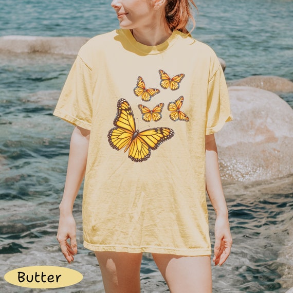 Monarch Butterflies Comfort Colors Tee, Butterfly Spring Tee