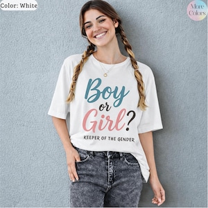 Keeper of the Gender Shirt, Gender Reveal Party Shirts,Boy Or Girl shirt, Announcement Shirts,Gender Reveal Idea,Family Gender reveal outfit