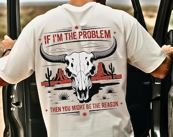 If I'm The Problem Then You Might Be The Reason SVG PNG, Western Retro Concert Design, Country Music Cricut File, Instant Download