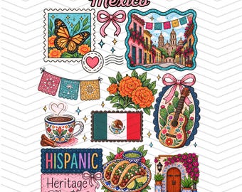 MEXICO Hispanic Heritage Month PNG / SVG Design. (Digital Dowland)