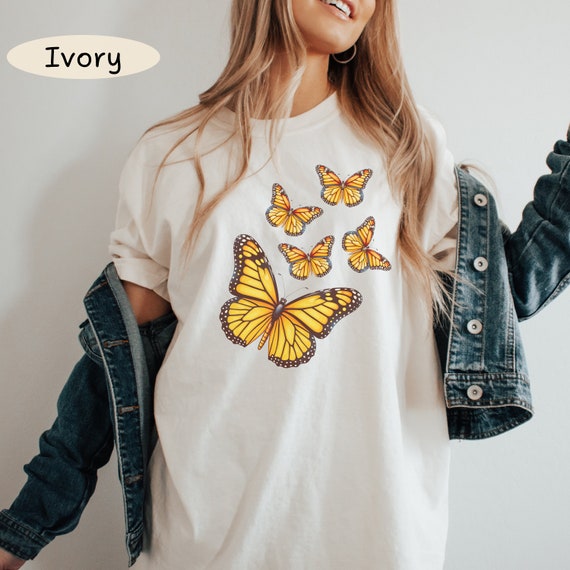 Monarch Butterflies Comfort Colors Tee, Butterfly Spring Tee