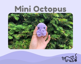 Mini Octopus Plushie | Small Soft Colorful Stuffed Plushies | Christmas Gift Idea | Crochet Keychain | Mirror Accessory