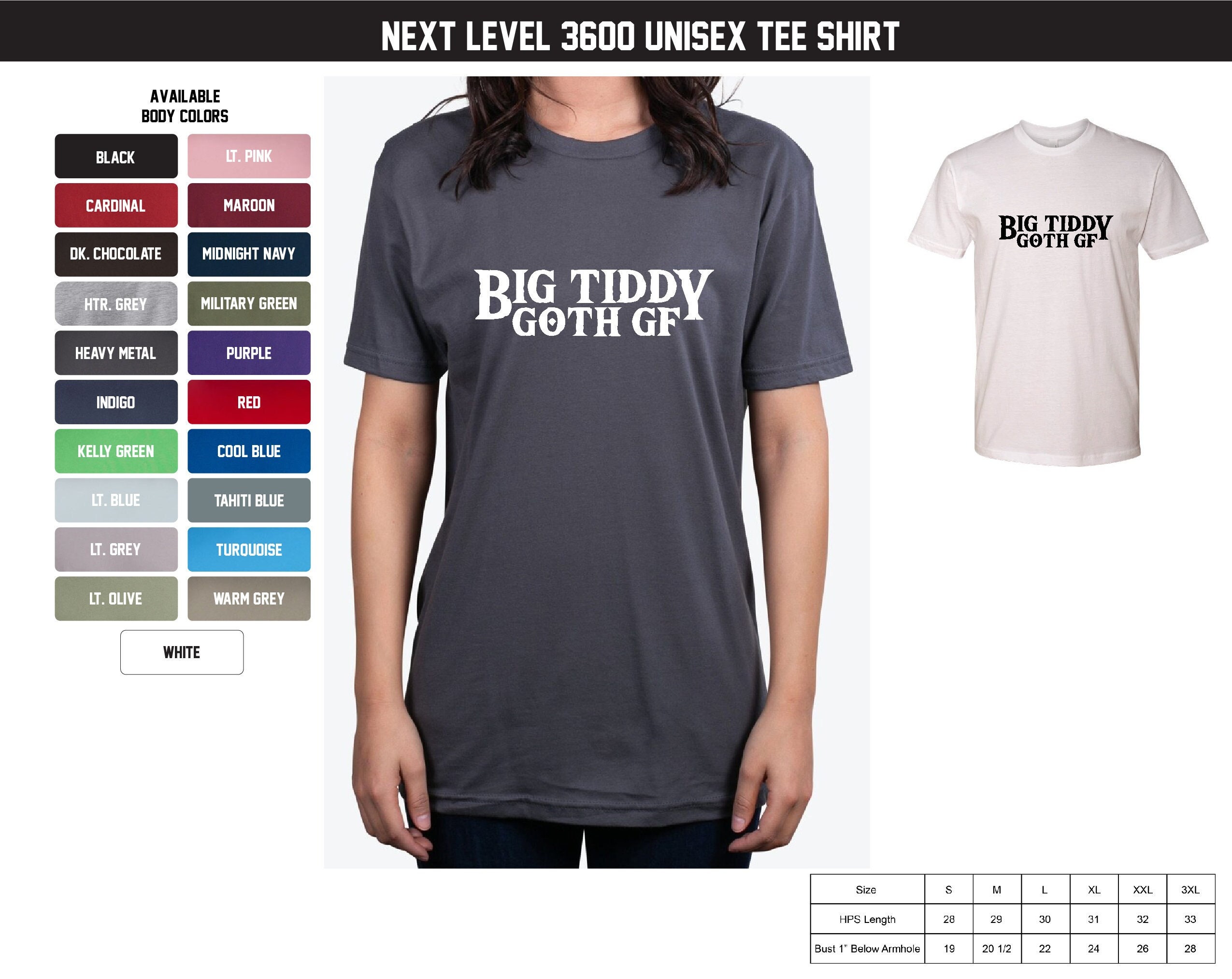 big tiddy goth gf shirt