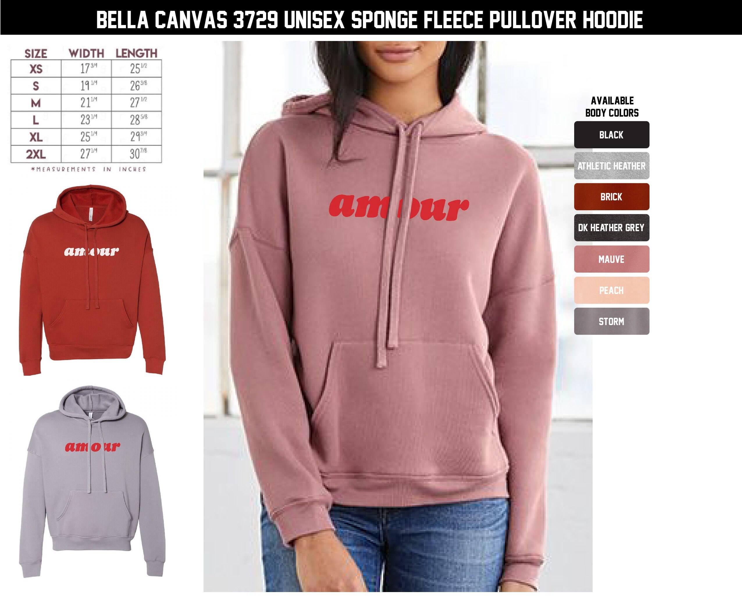 pink hoodie amour