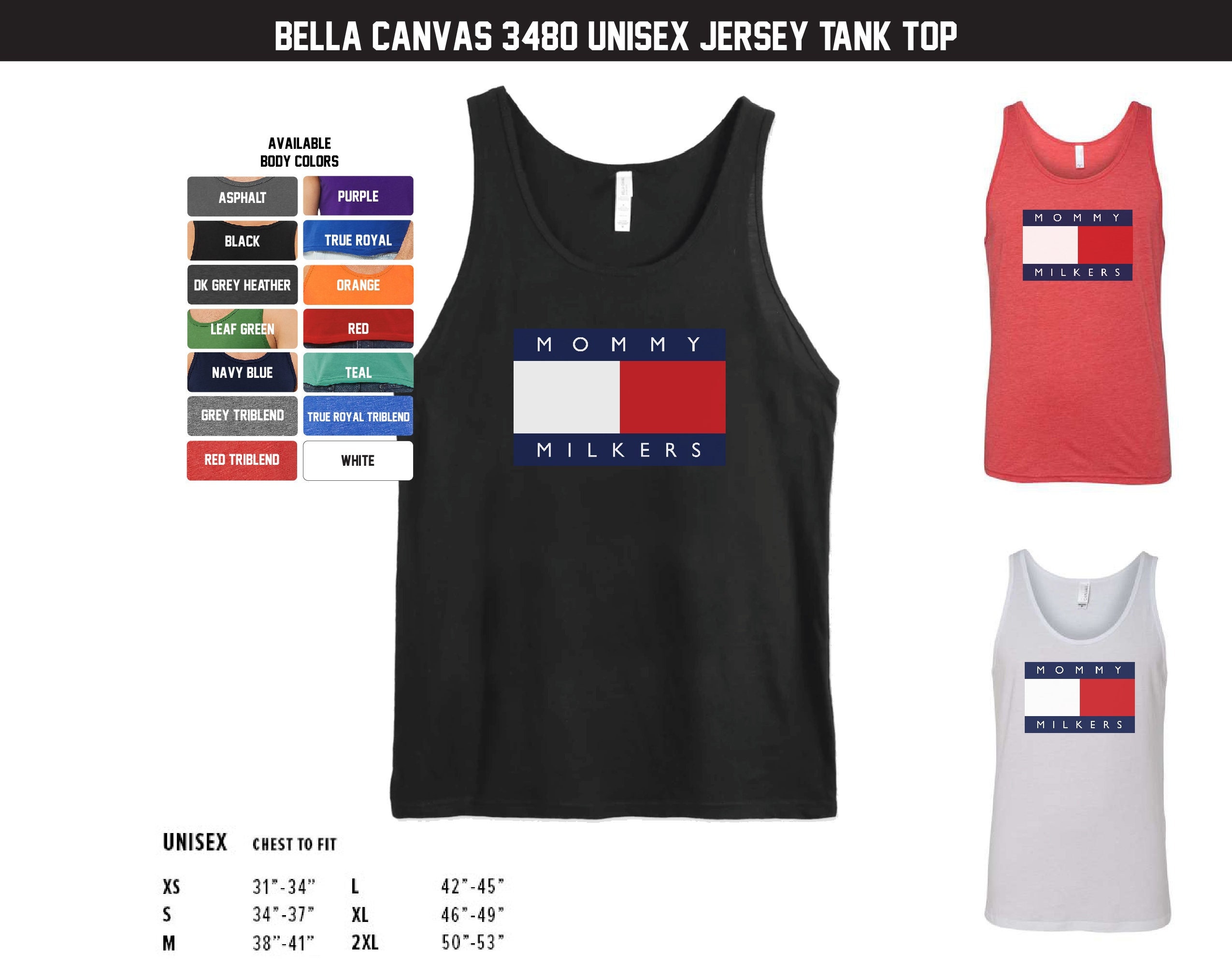 Mommy Milkers Unisex Tank Top Mega Milk 